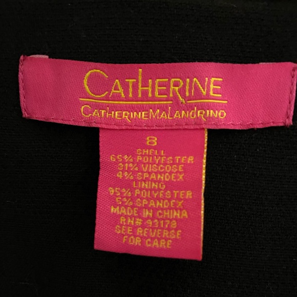 Catherine Malandrino black bell sleeve coat with handmade neck scarf size 8 - Picture 8 of 9